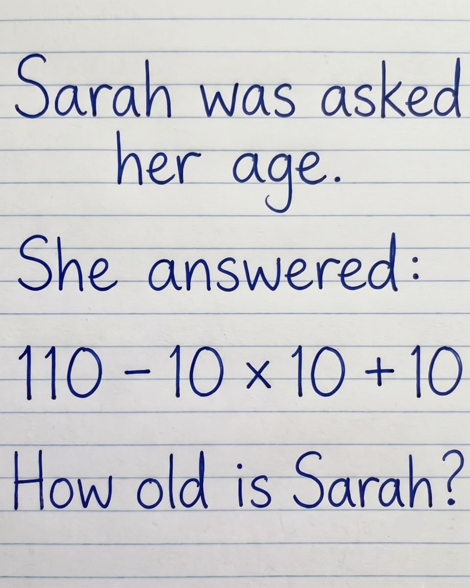 Why This Simple Math Puzzle About Sarah Is Stumping Everyone