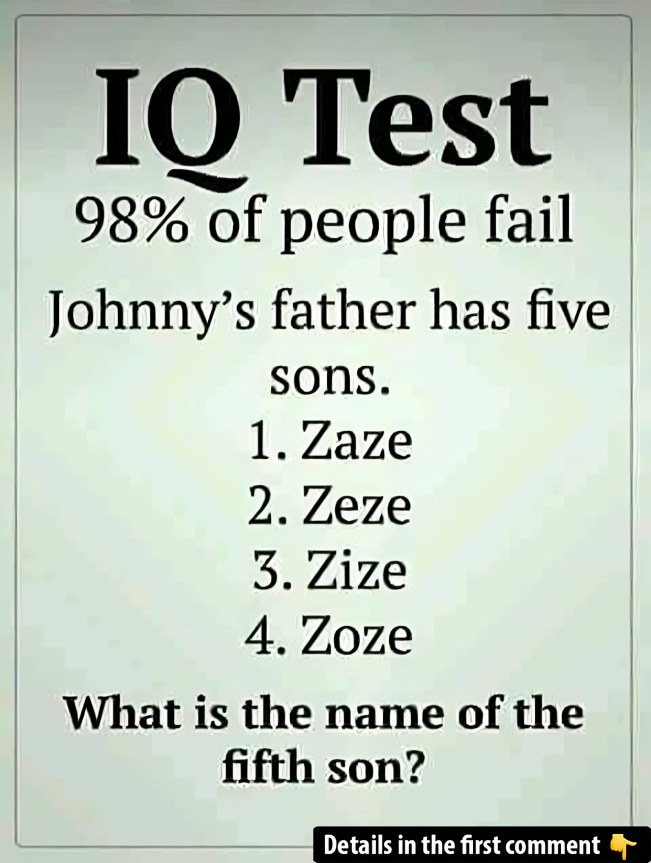 This Riddle About Johnny's Fifth Brother Is Stumping Everyone