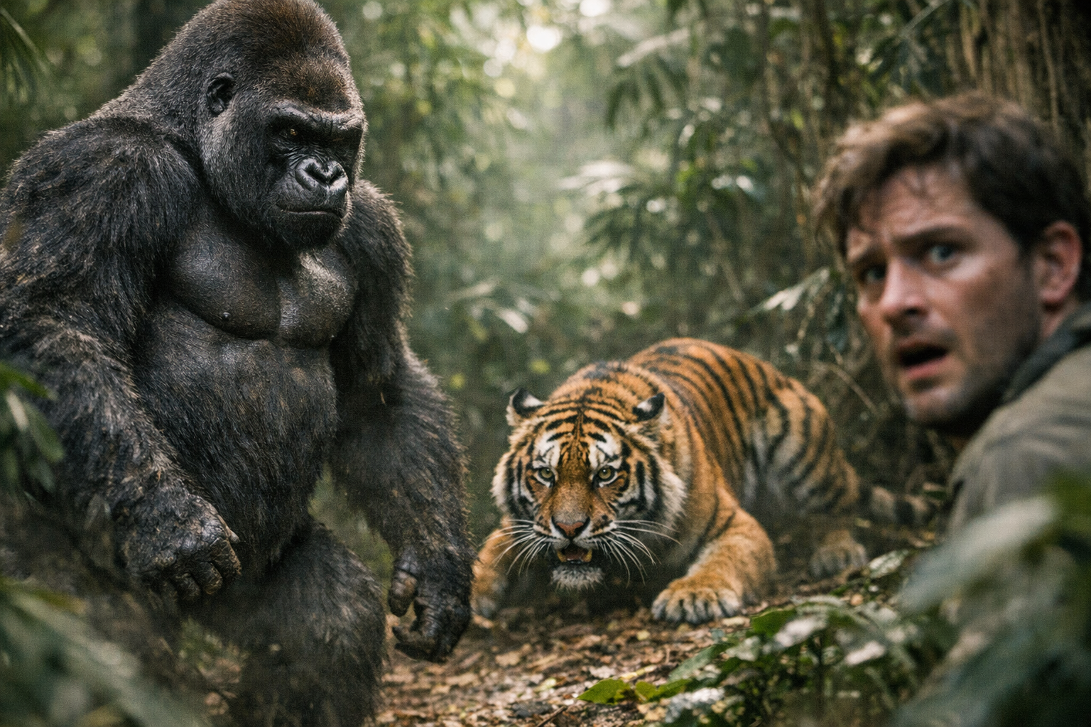 Why Did a Gorilla Stand Up to a Tiger to Save a Man?