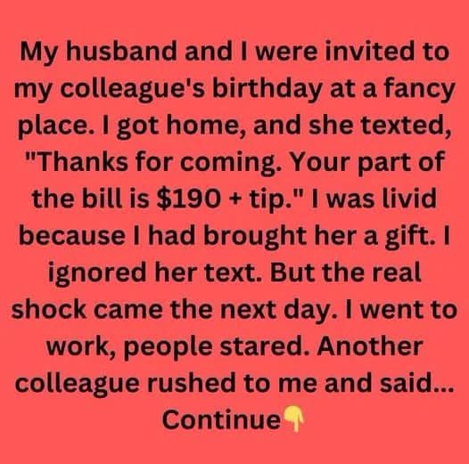 Office Drama Unfolds After Colleague Demands $190 for Birthday Dinner