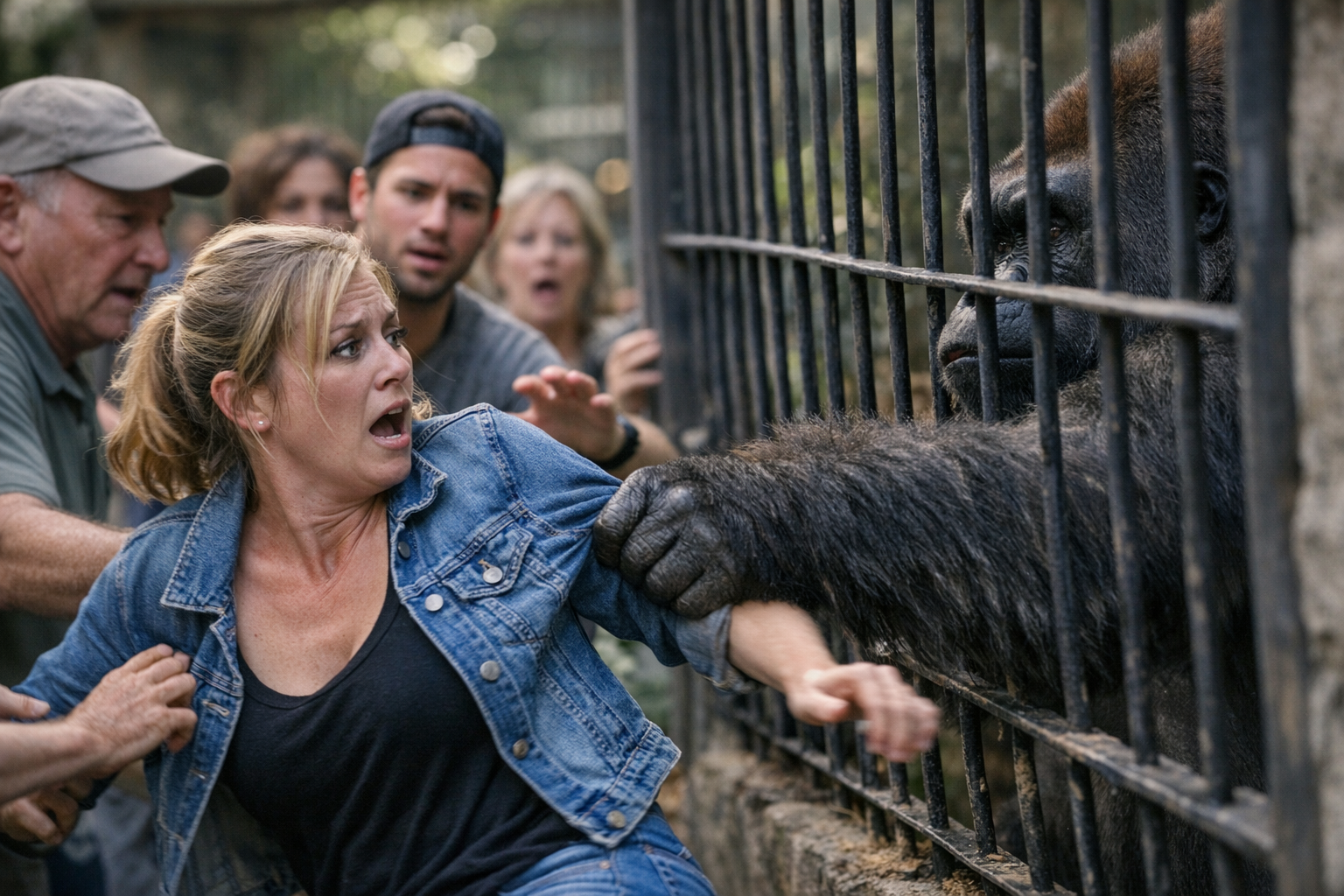 Gorilla's Grip on Zoo Visitor Sparks Panic and Tense Moments