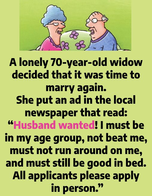 Widow's Unusual Husband Ad Sparks Unlikely Suitor