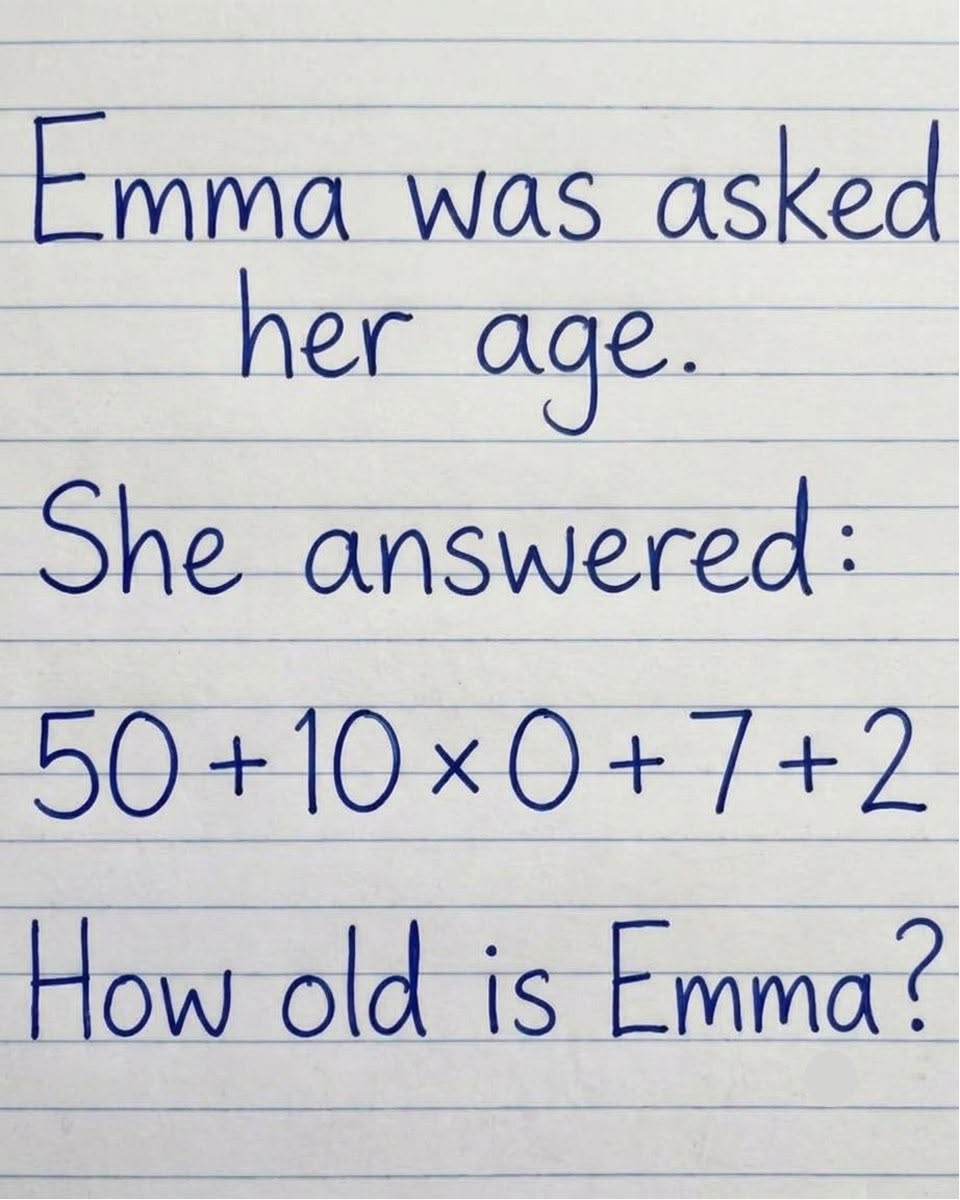 Emma's Age Stumps Everyone with This Simple Math Puzzle
