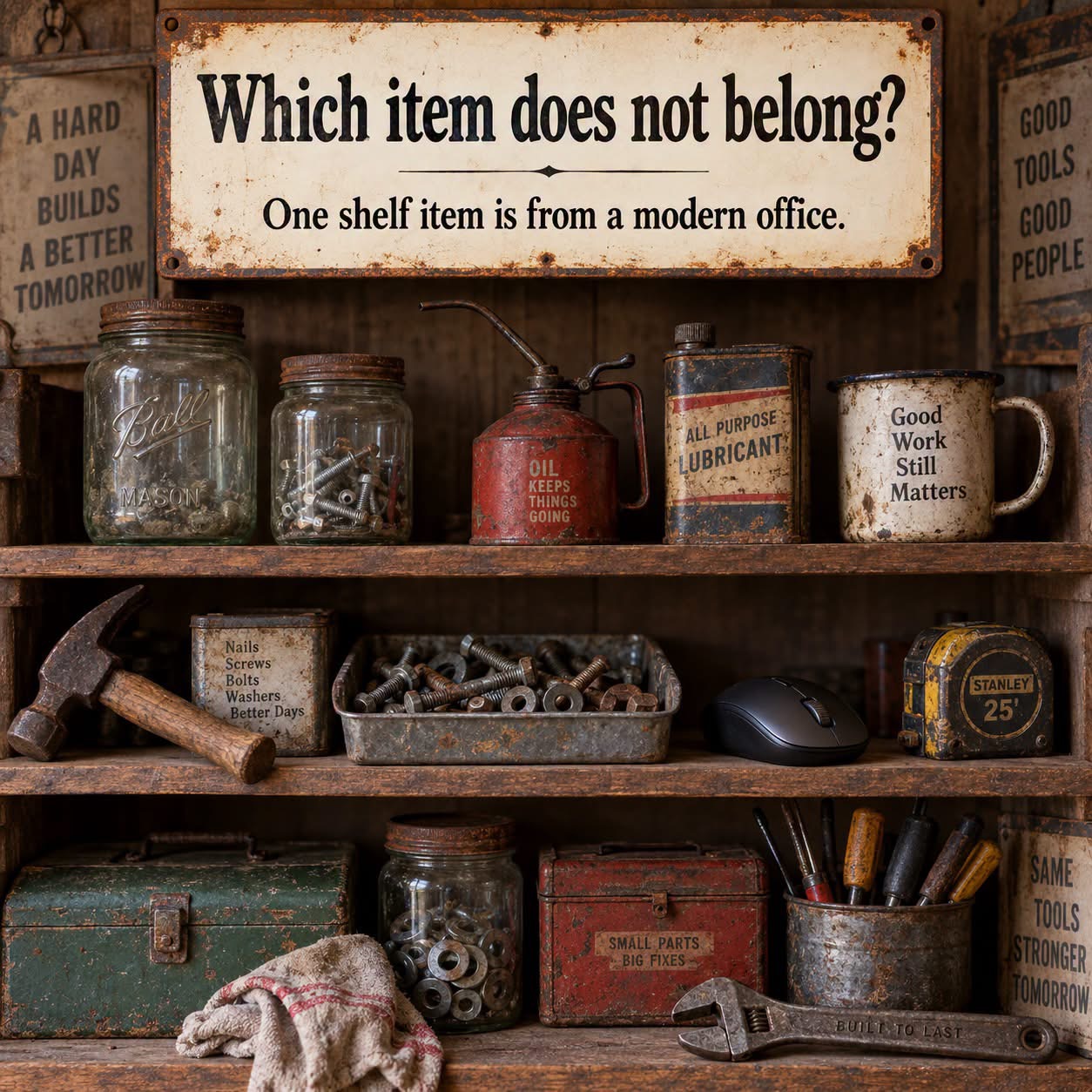 The Surprising Modern Item Found on an Old Garage Shelf