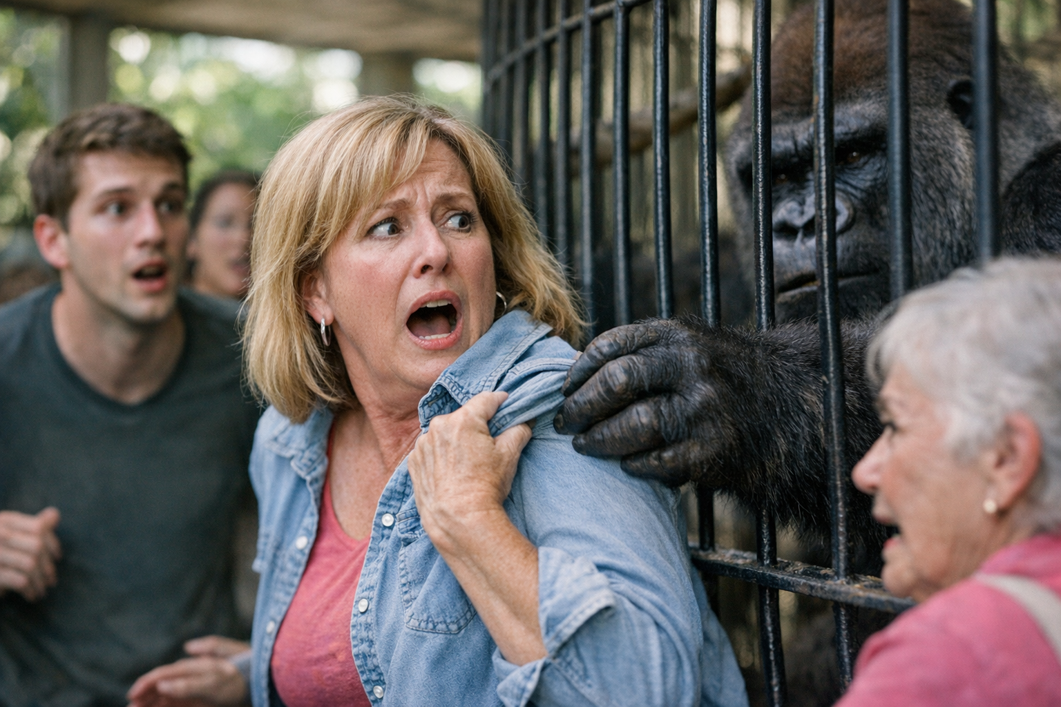 Gorilla's Unexpected Grip on Visitor Sparks Panic at the Zoo