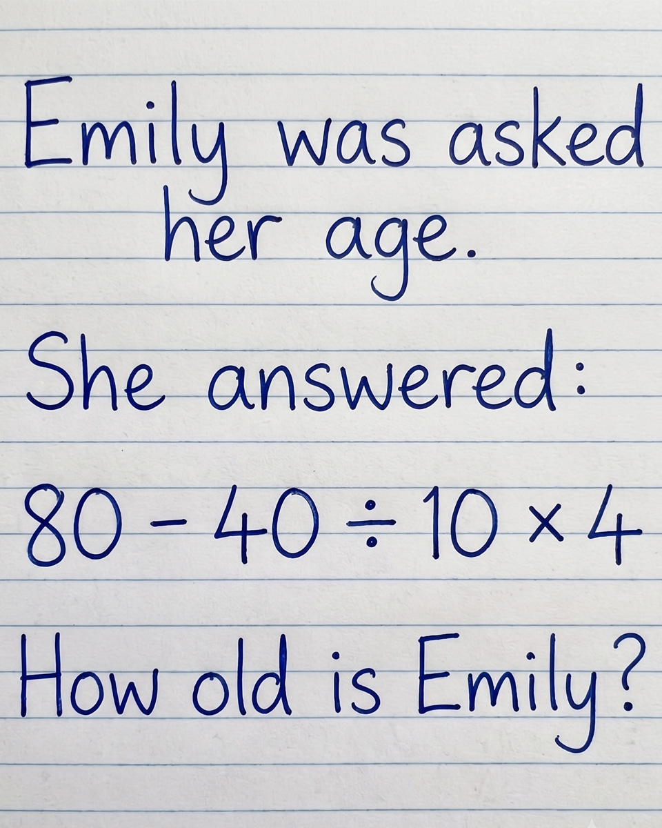The Surprising Age of Emily Unveiled Through a Math Puzzle